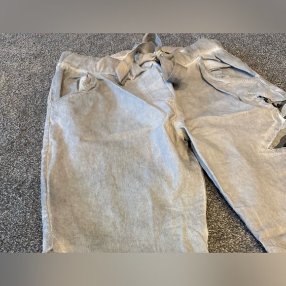 New Venti 6 Gray Pants with Camouflage Star Patches Size M - Picture 4 of 6